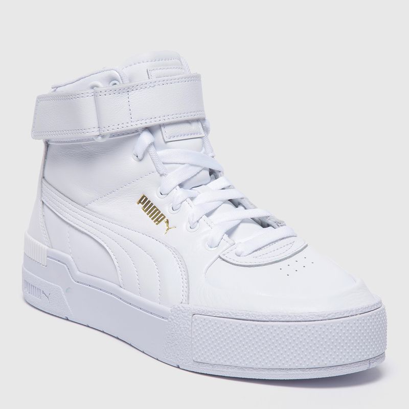 PUMA - Cali Sport Top Warm Up Zapatilla Urbana de Cuero Mujer