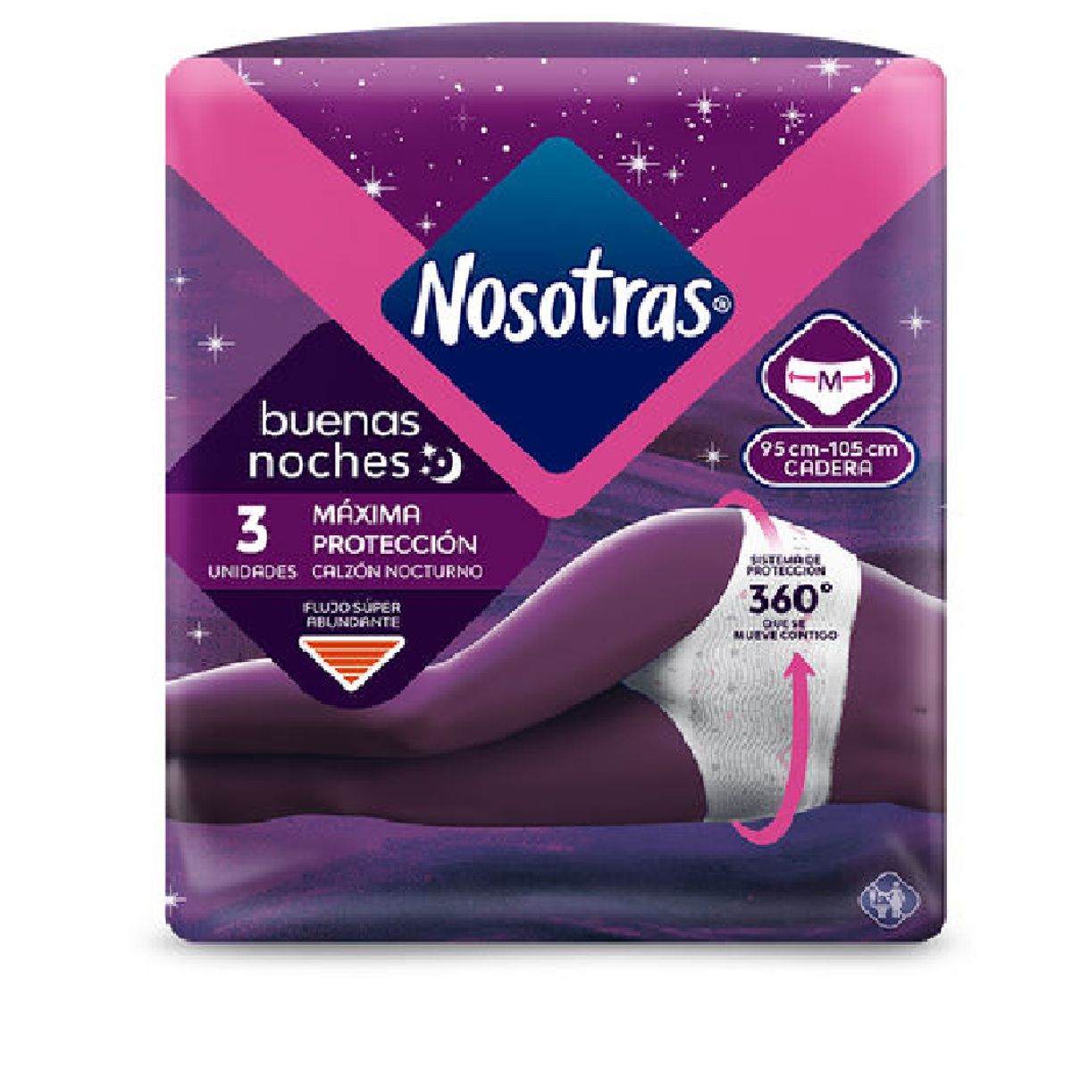 NOSOTRAS - Nosotras Calzón Nocturno Desechable Protección Talla M 3 Un