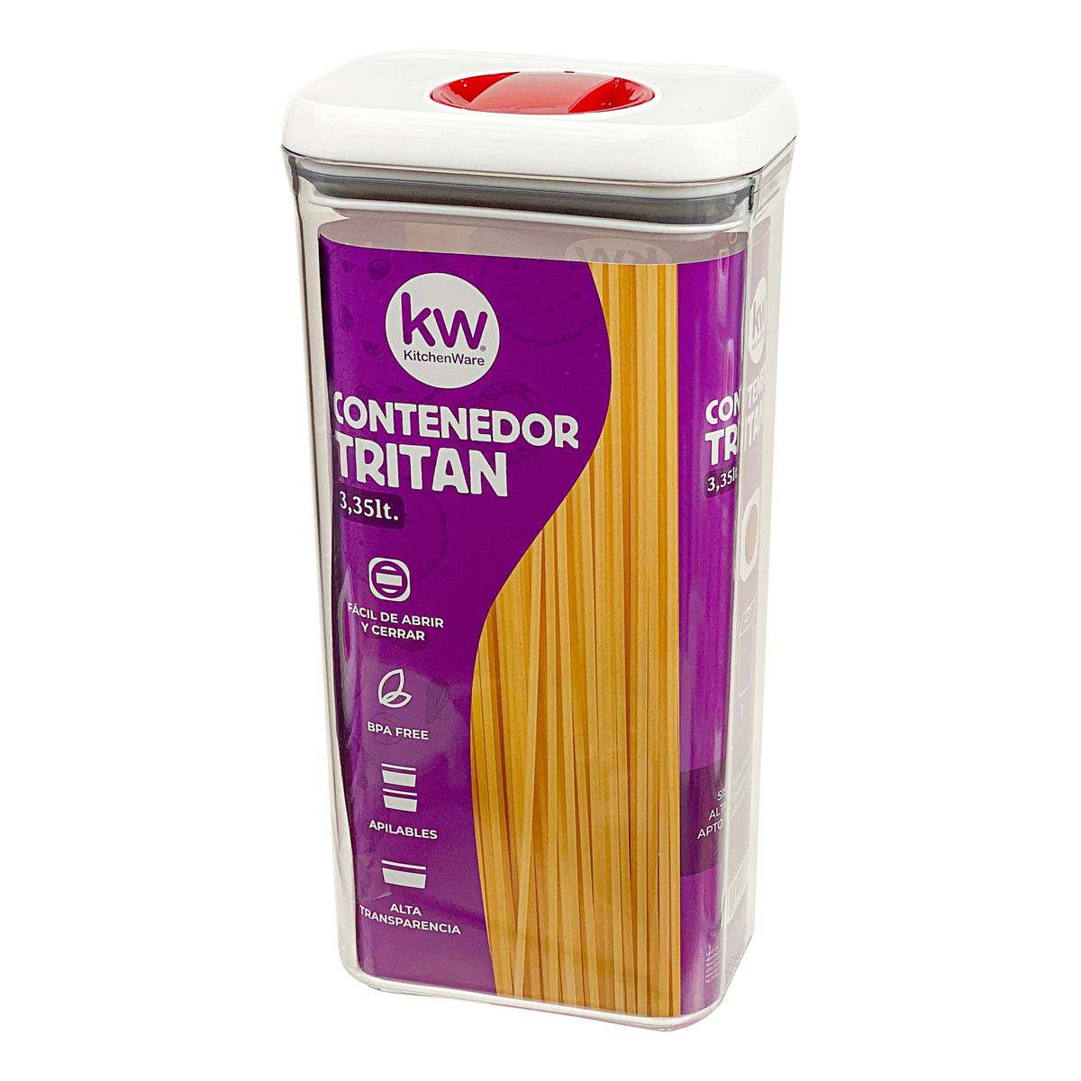 KITCHENWARE - CONTENEDOR HERMÉTICO 3,35 LT TRITAN - KITCHENWARE