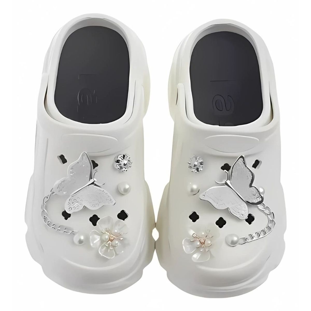 CRUSEC - Sandalia Zueco Calzado Femenino De Suela Gruesa Cros