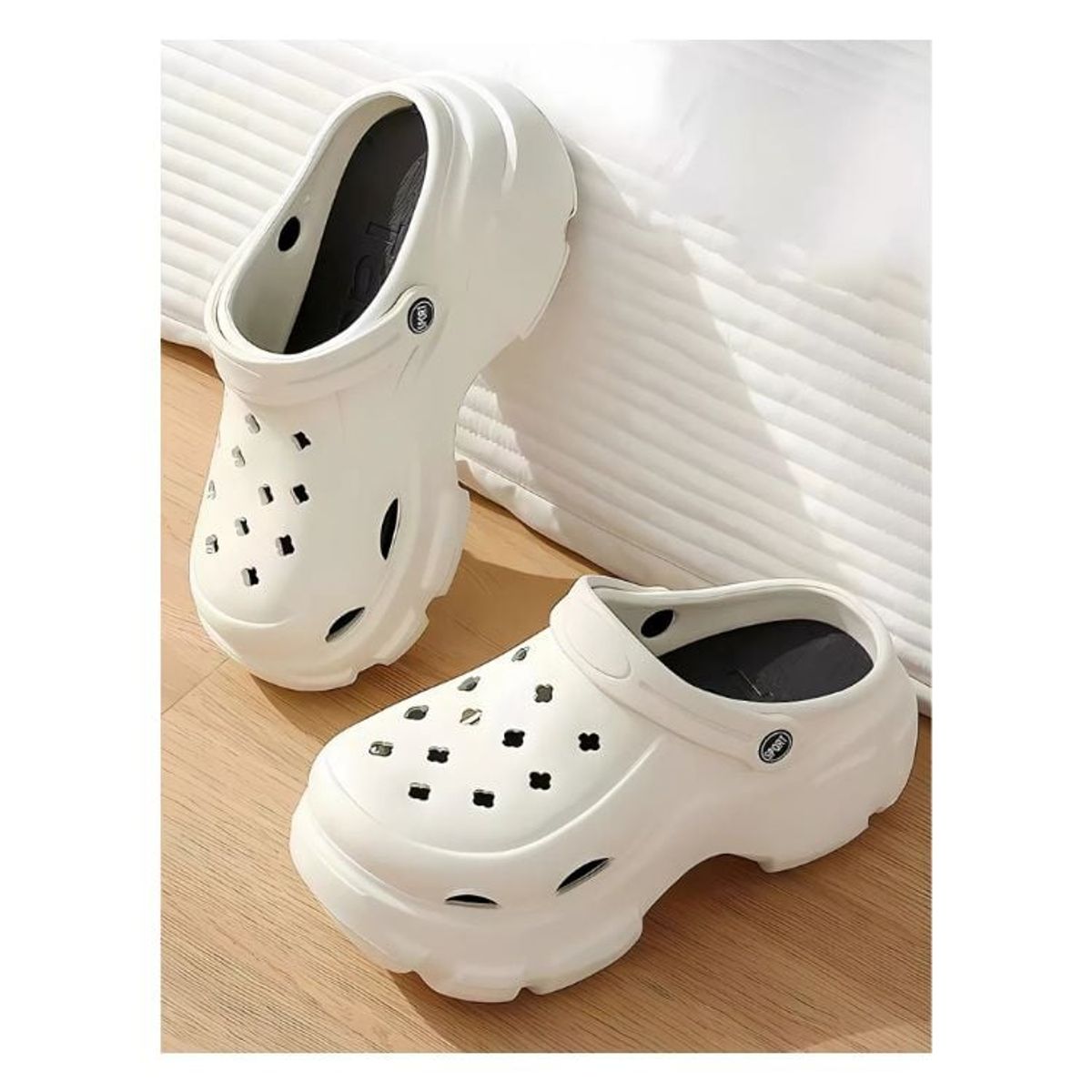 CRUSEC - Sandalia Zueco Calzado Femenino De Suela Gruesa Cros