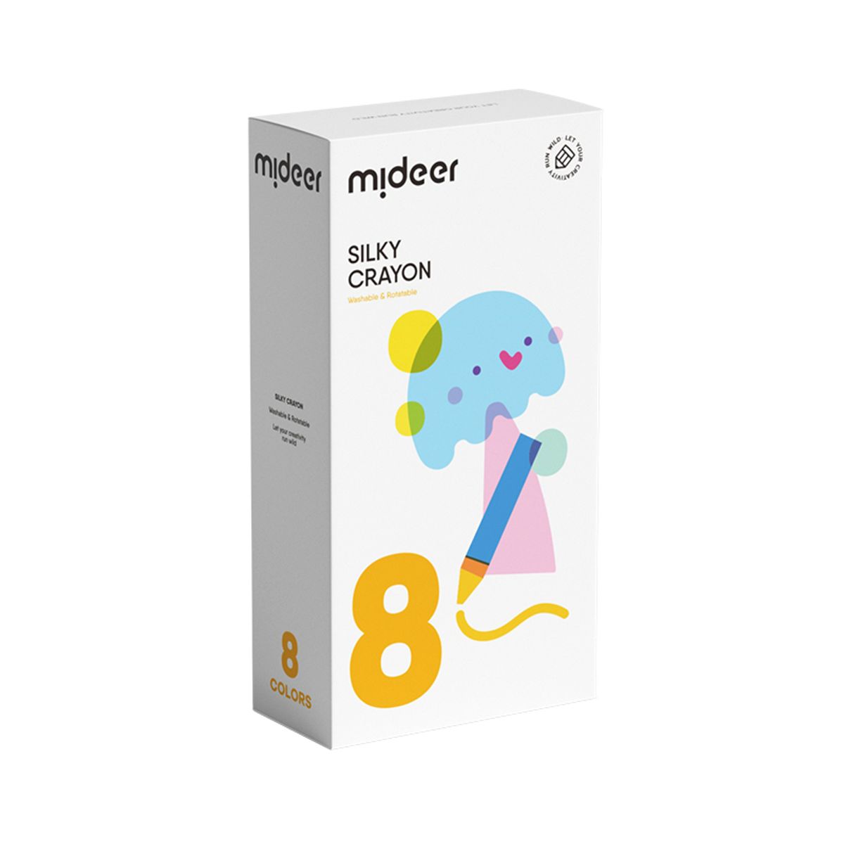 MIDEER - Lápices cera giratorios - 8 colores