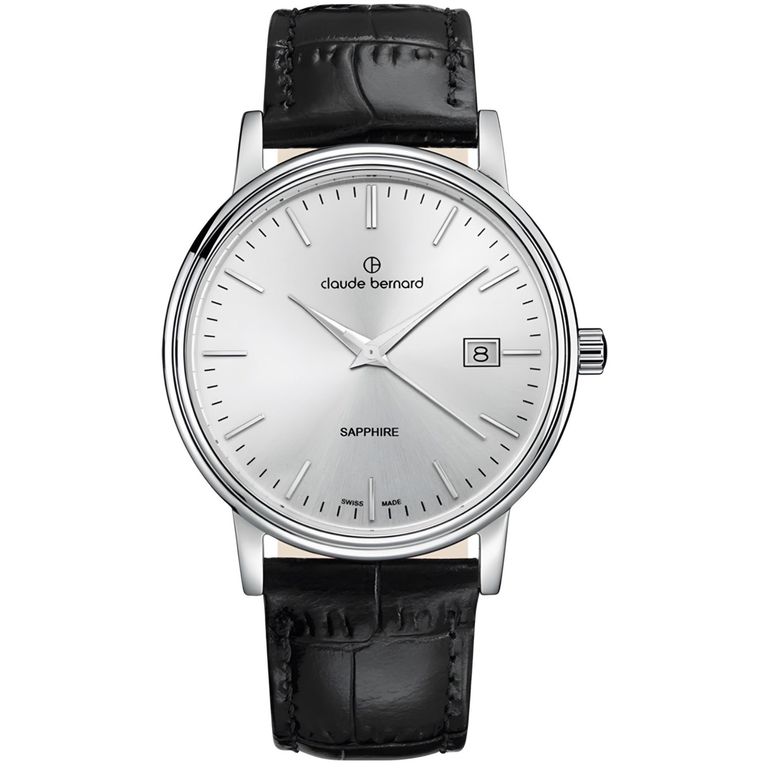 Reloj Classic 42mm Hombre Cuero Negro Negro TALLA UNICA