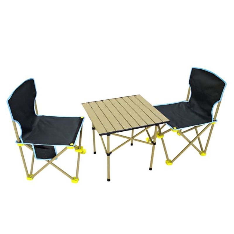 CRUSEC - Conjunto 2 Sillas Y Mesa Plegables Para Exteriores