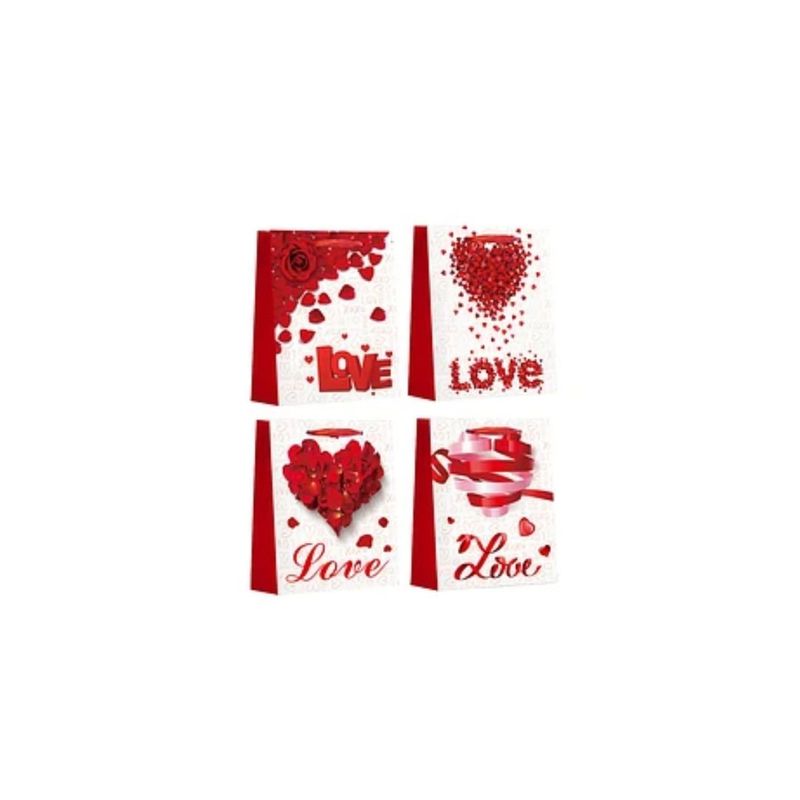 GENERICO - Bolsa De Regalo Love 26x32x10cm Diseño Aleatorio