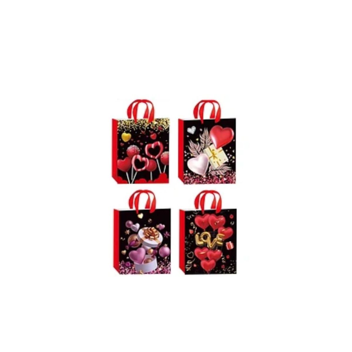 GENERICO - Bolsa De Regalo San Valentín 26x32x10cm Diseño Aleatorio