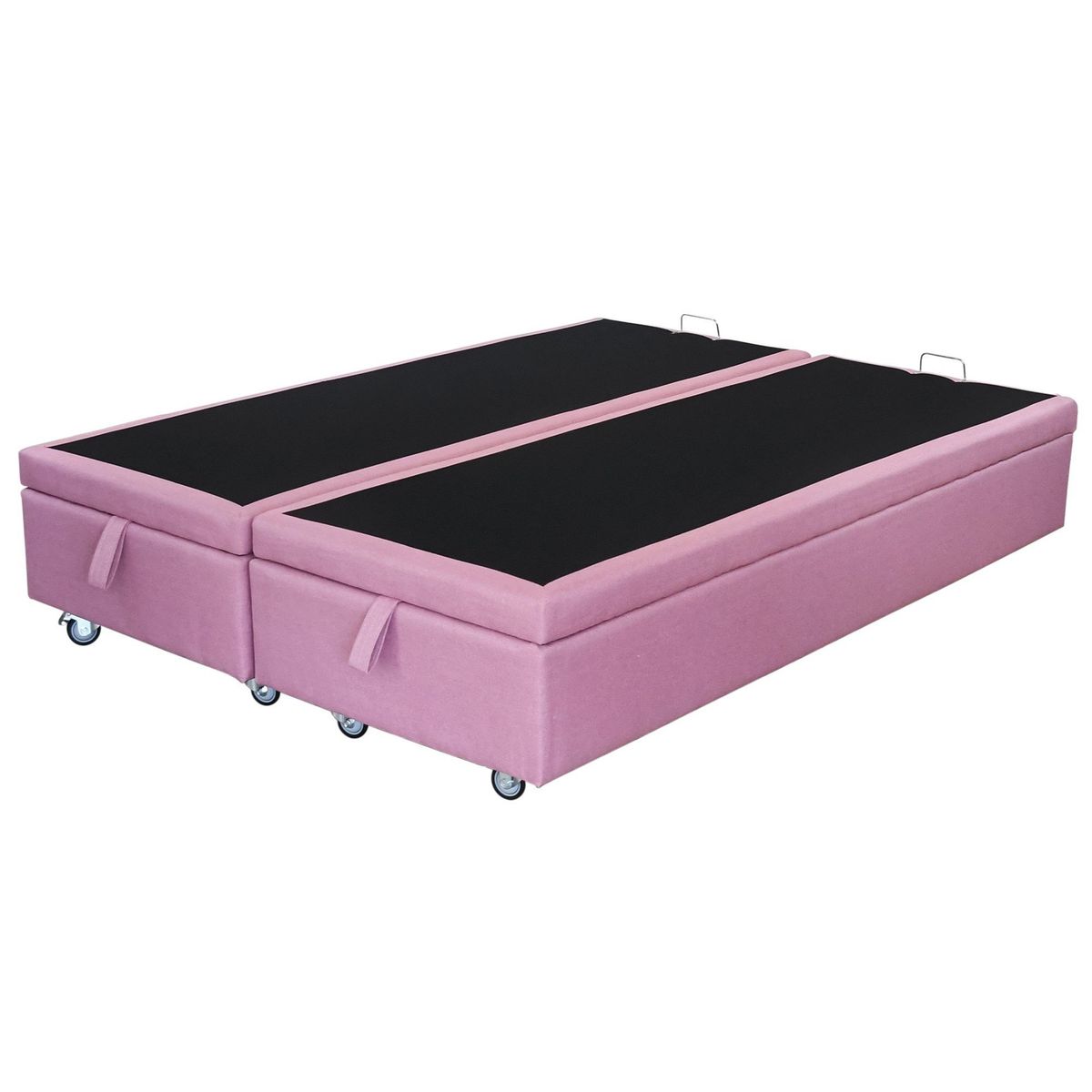 BLOCCARE - Base Baul 2 Plazas Div Color Palo Rosa Largo 200 Ruedas Caster Deluxe