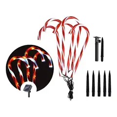 GENERICO - X5 Estaca Luces Hada Baston Luces Jardin Guirnaldas Solares