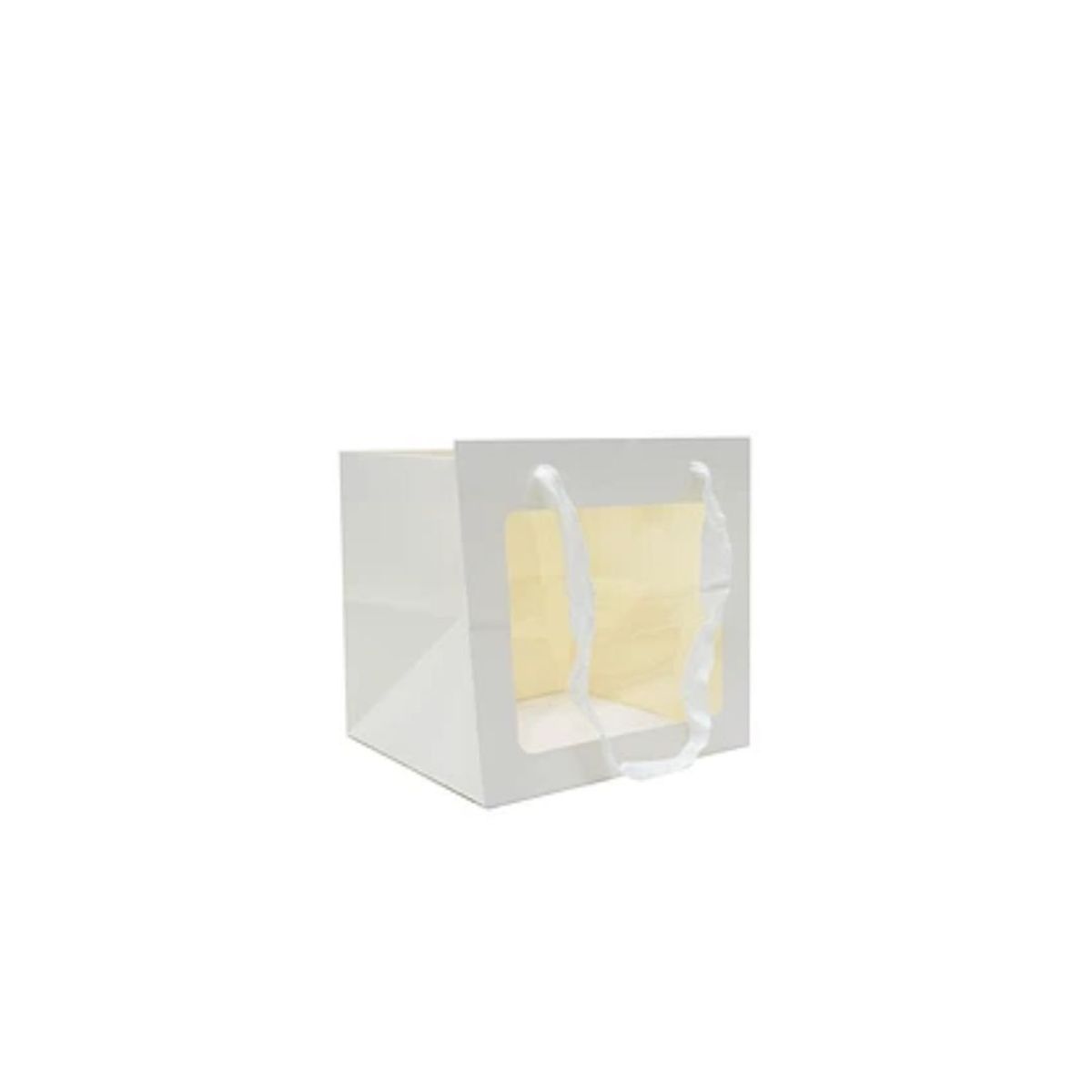 GENERICO - Bolsa De Regalo Con Ventana 30x30x30cm Blanco