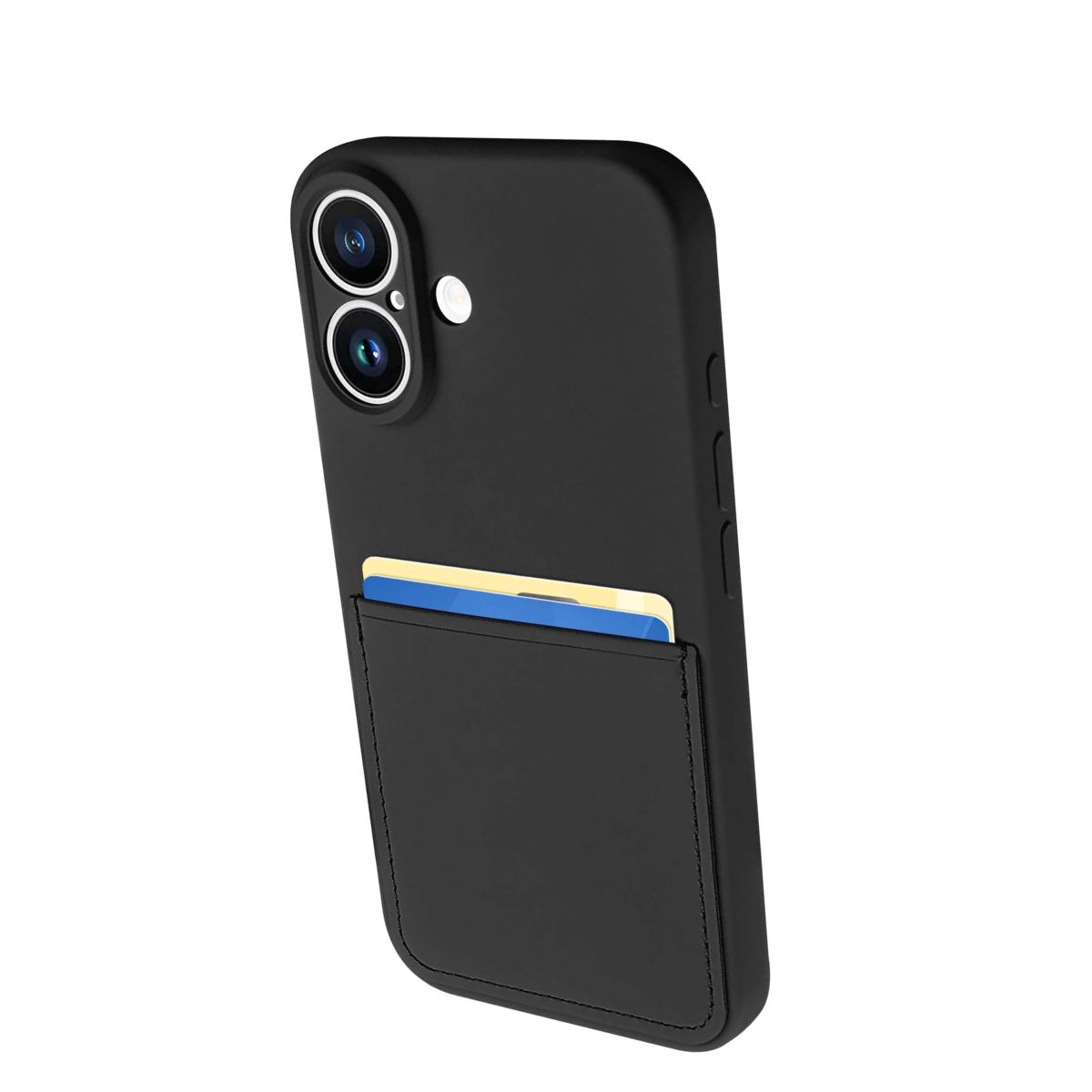GENERICO - Carcasa Premium Con Tarjetero Para iPhone 16 Negro