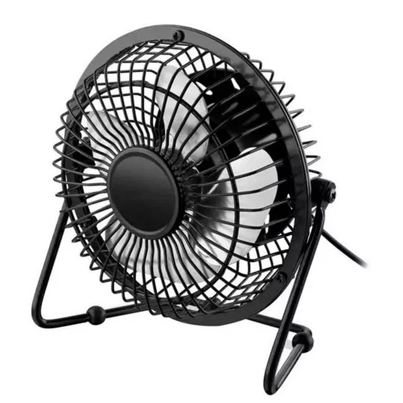 IRM - Ventilador Usb Mini 4 Aspas Silencioso Color Negro