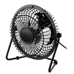 IRM - Ventilador Usb Mini 4 Aspas Silencioso Color Negro
