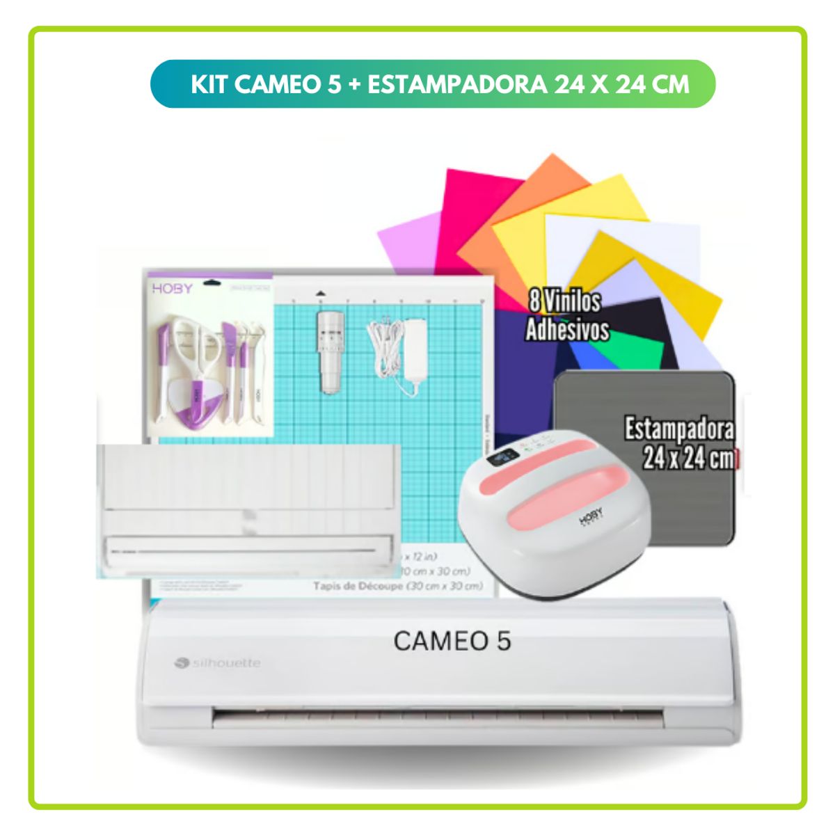 SILHOUETTE - Cameo 5 Silhouette + ESTAMPADORA 24 X 24 CM 06