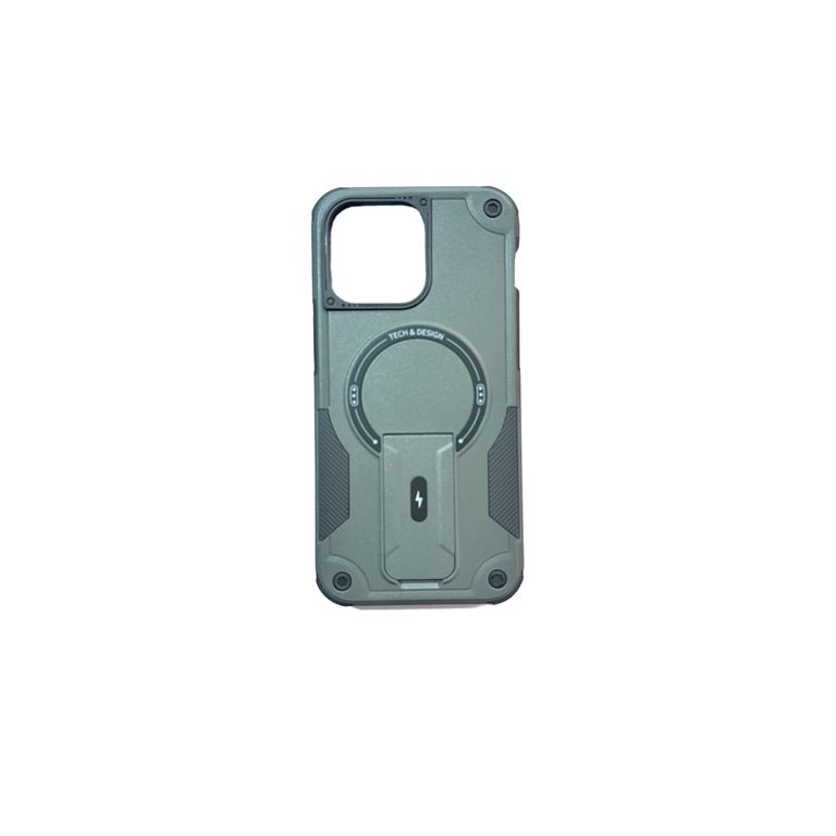 Carcasa Tipo Armor Magsafe Para iPhone 15 Gris