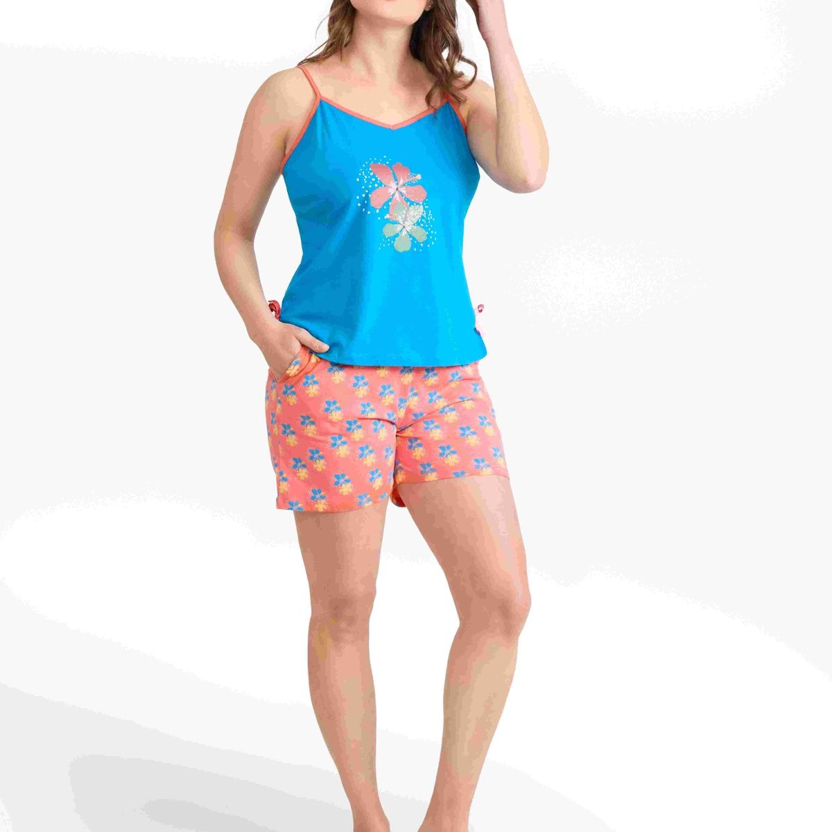 BECKIL - BECKIL COD 1777 PIJAMA SHORT ALGODON JERSEY ESTAMPADA PABILO