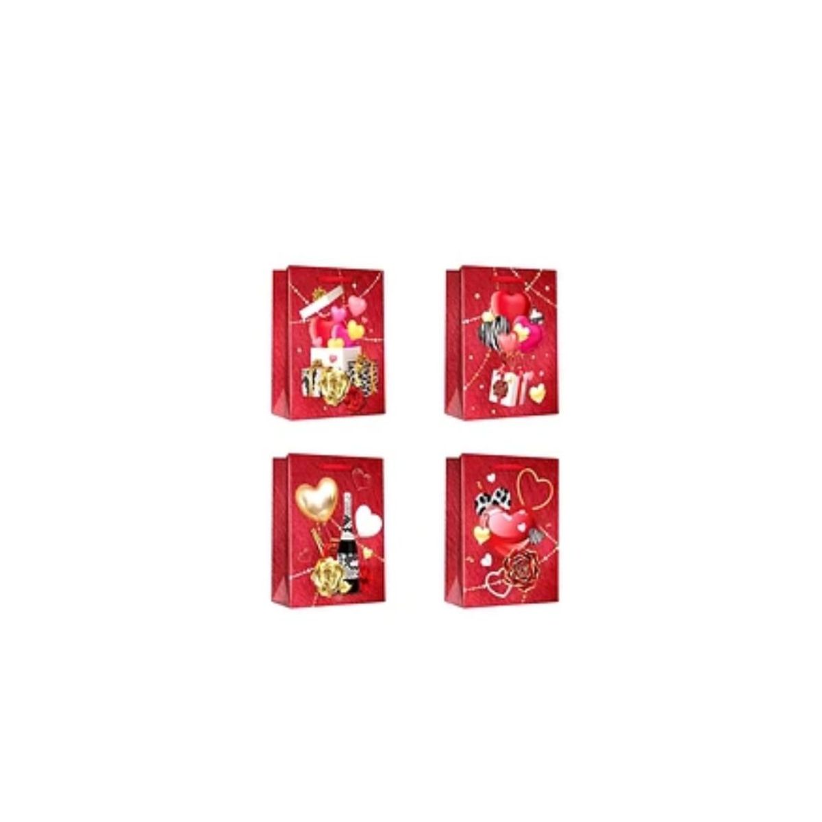 GENERICO - Bolsa De Regalo Corazones 12x30x39cm