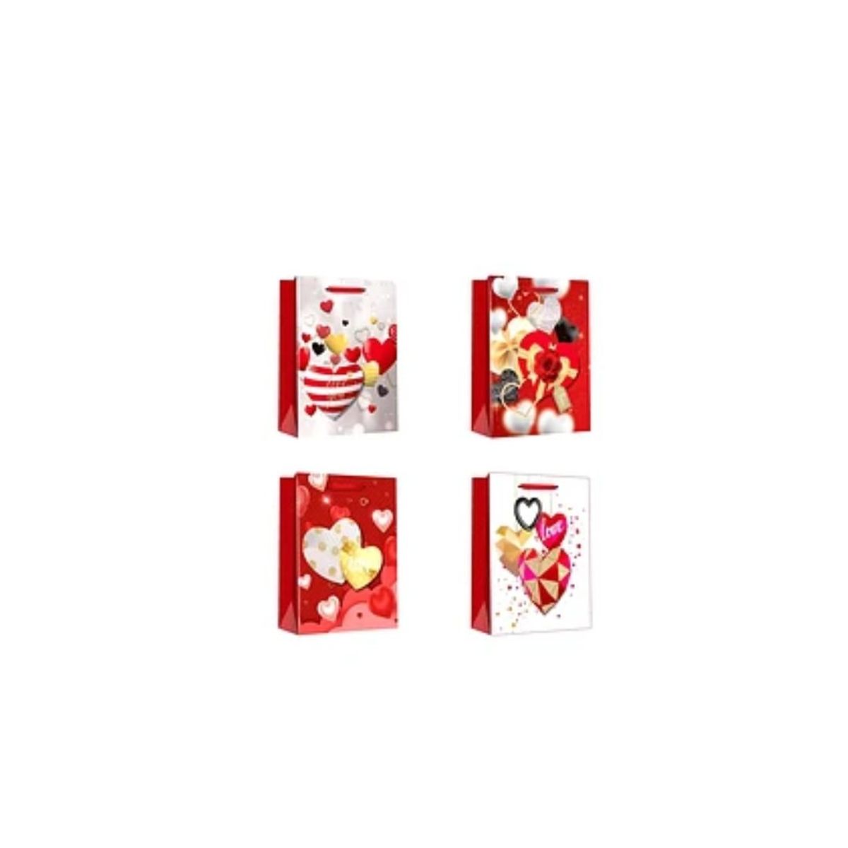GENERICO - Bolsa De Regalo Corazones 10x26x32cm