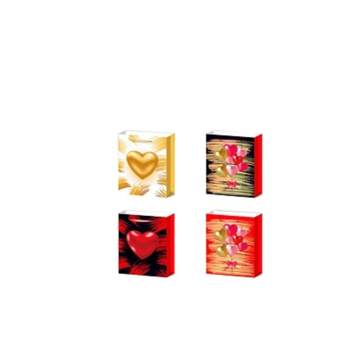 GENERICO - Bolsa De Regalo Corazón Diseño Aleatorio 8x18x24cm