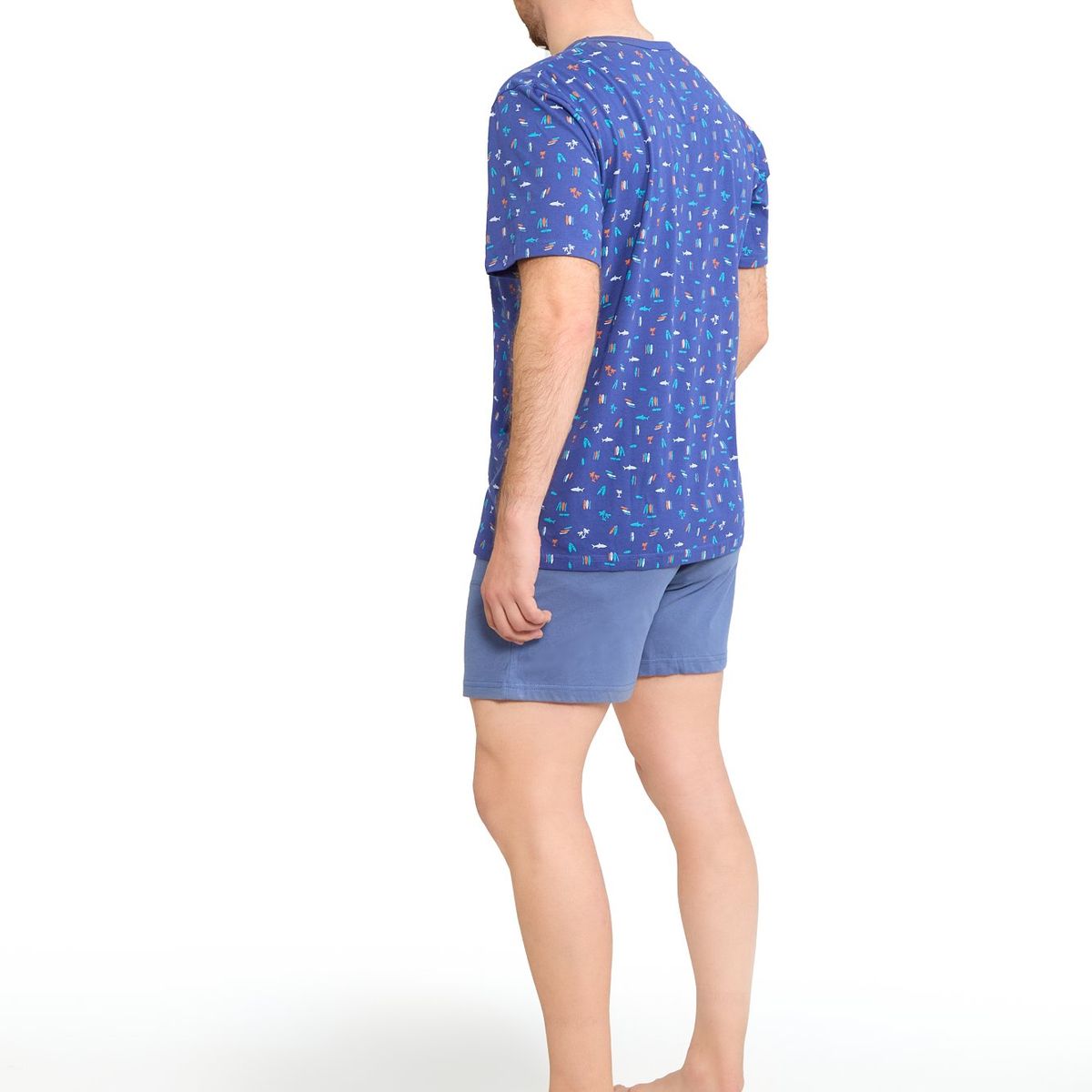 BECKIL - BECKIL COD 3134 PIJAMA SHORT ALGODON JERSEY POLERA ESTAMPADA