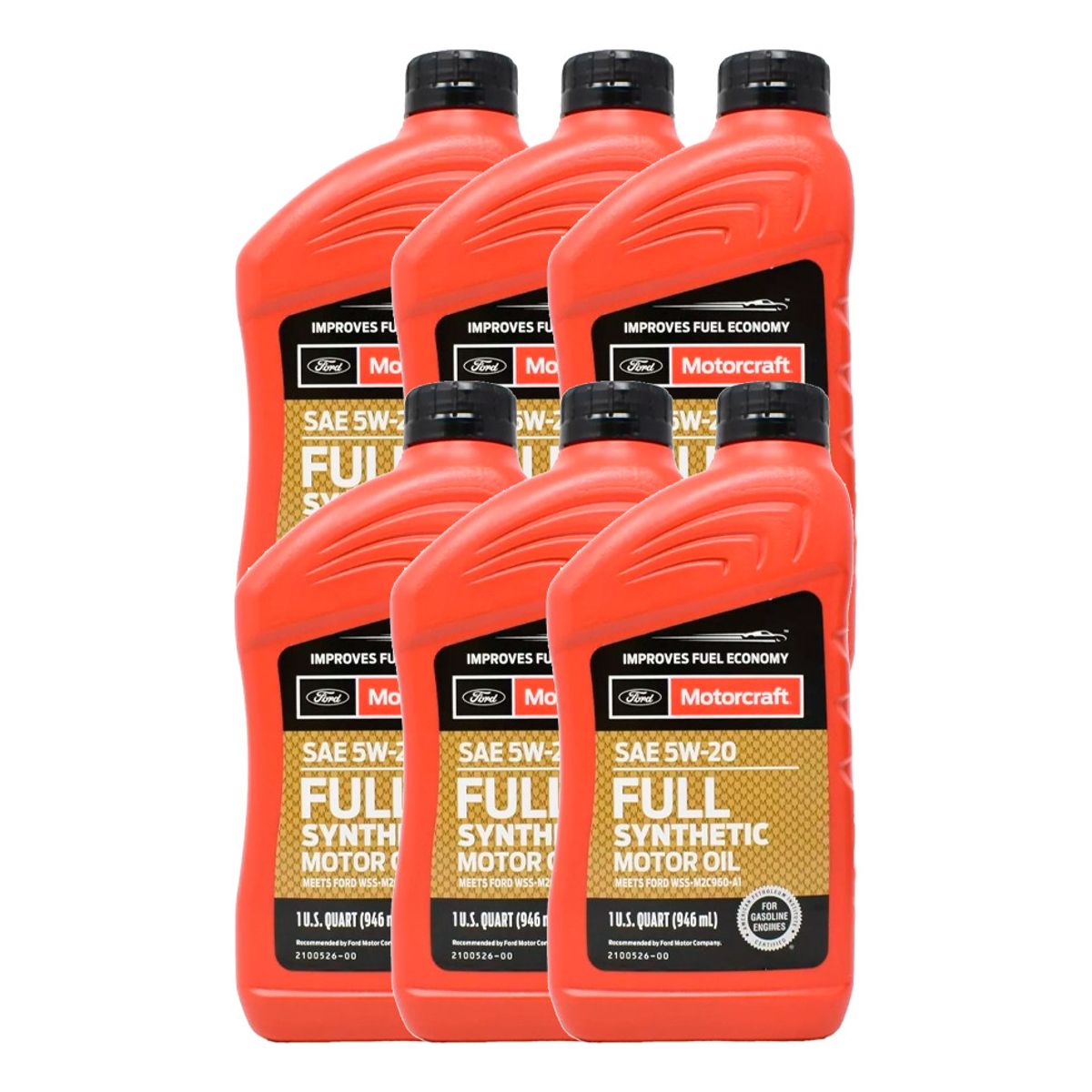 FORD - Aceite Ford Motorcraft 5w20 Full Sintetico (6 Unidades)