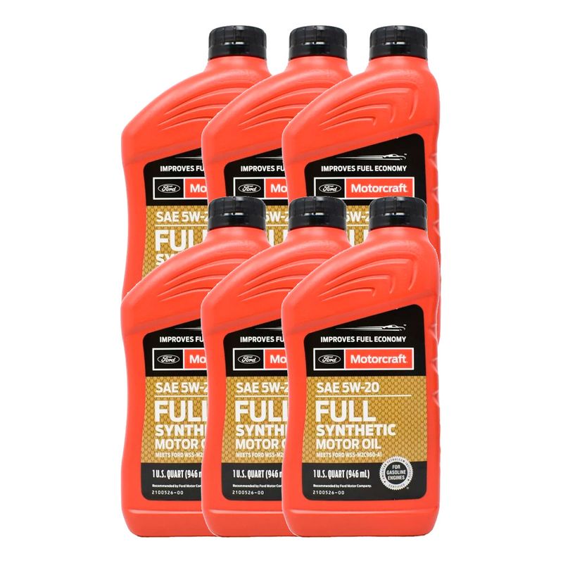 FORD - Aceite Ford Motorcraft 5w20 Full Sintetico (6 Unidades)
