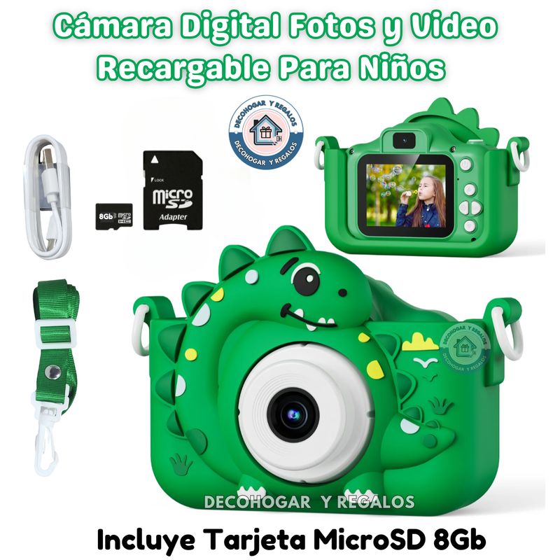 GENERICO - Cámara Juguete Para Niños Digital Fotos Video Recargable