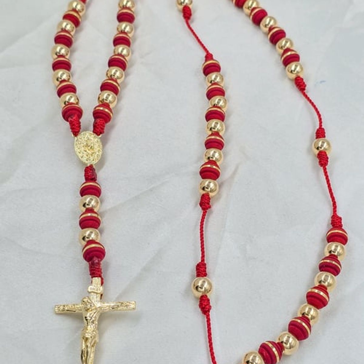 GENERICO - Rosario Artesanal Unisex Oro Laminado 18k