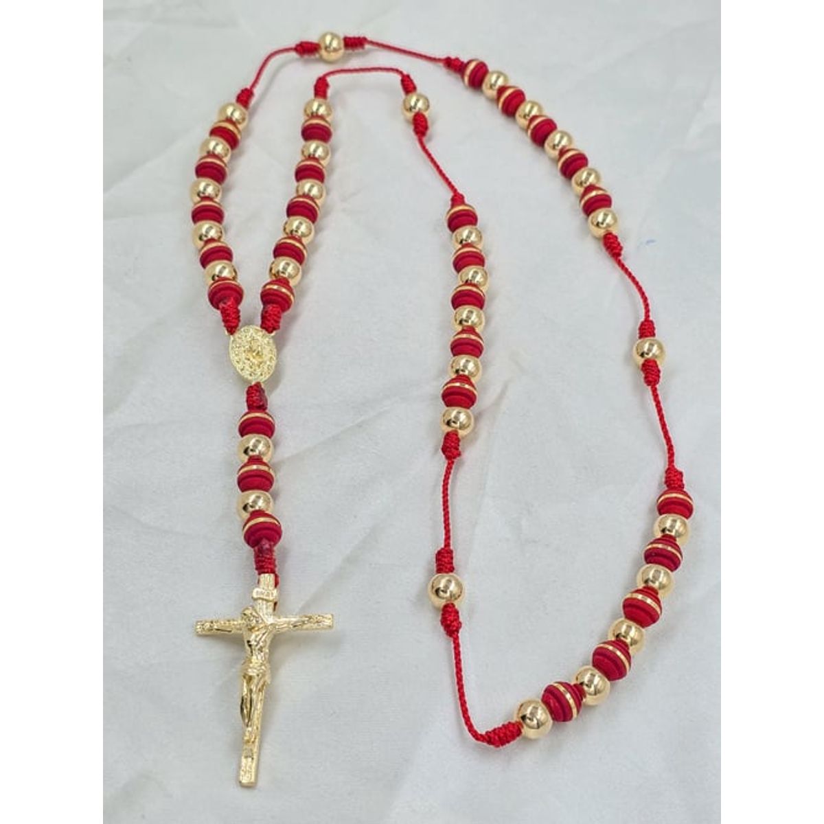 GENERICO - Rosario Artesanal Unisex Oro Laminado 18k