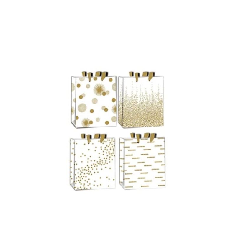 GENERICO - Bolsa de Regalo Con Estampado Dorado 39x30x12cm
