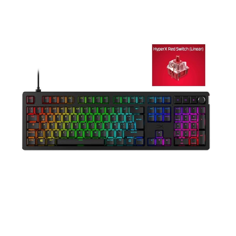 HYPERX - Teclado Mec Gaming Hyperx Alloy Rise Switch Red Lineal Usb-c