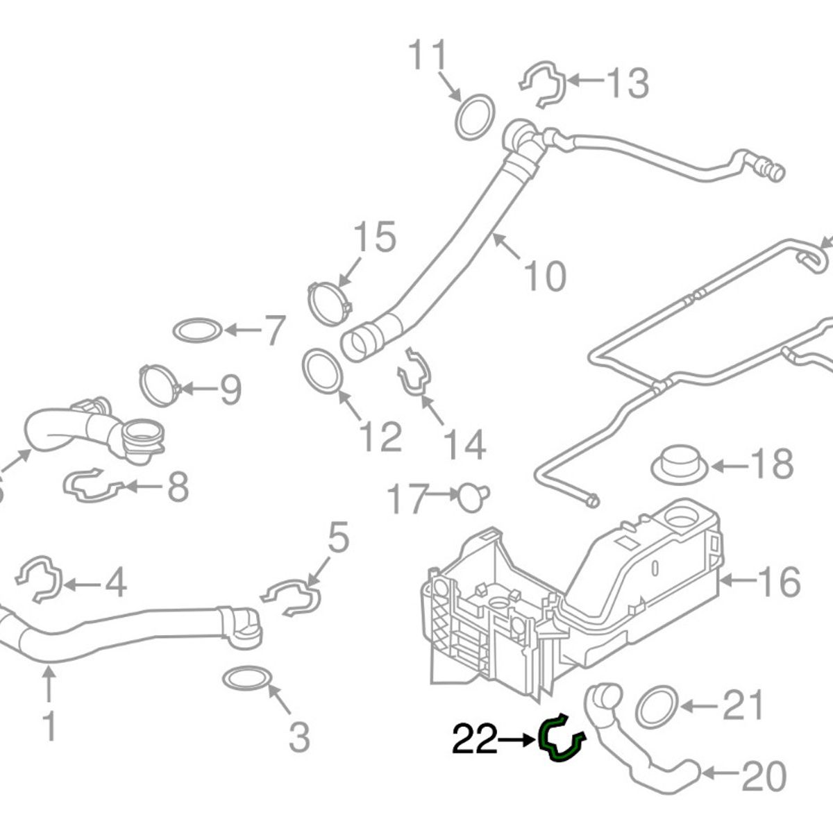 FORD - Clip Manguera Ford F-550 Super Duty 2011-2019 Original