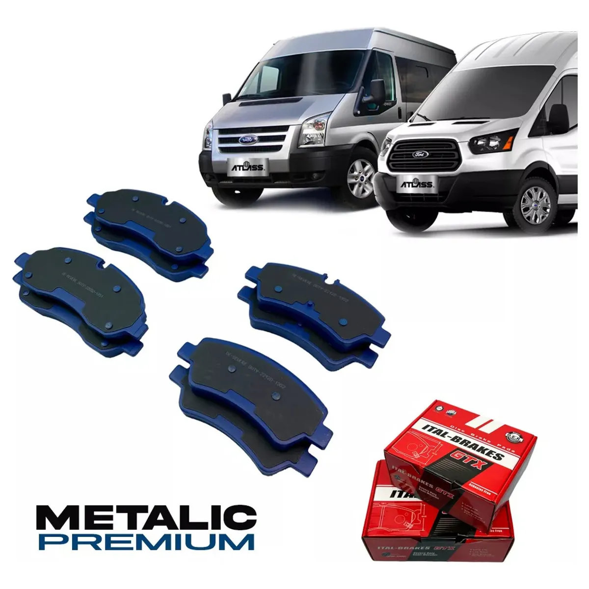 GENERICO - Pastillas Freno Delanteras + Traseras Ford Transit 2.2