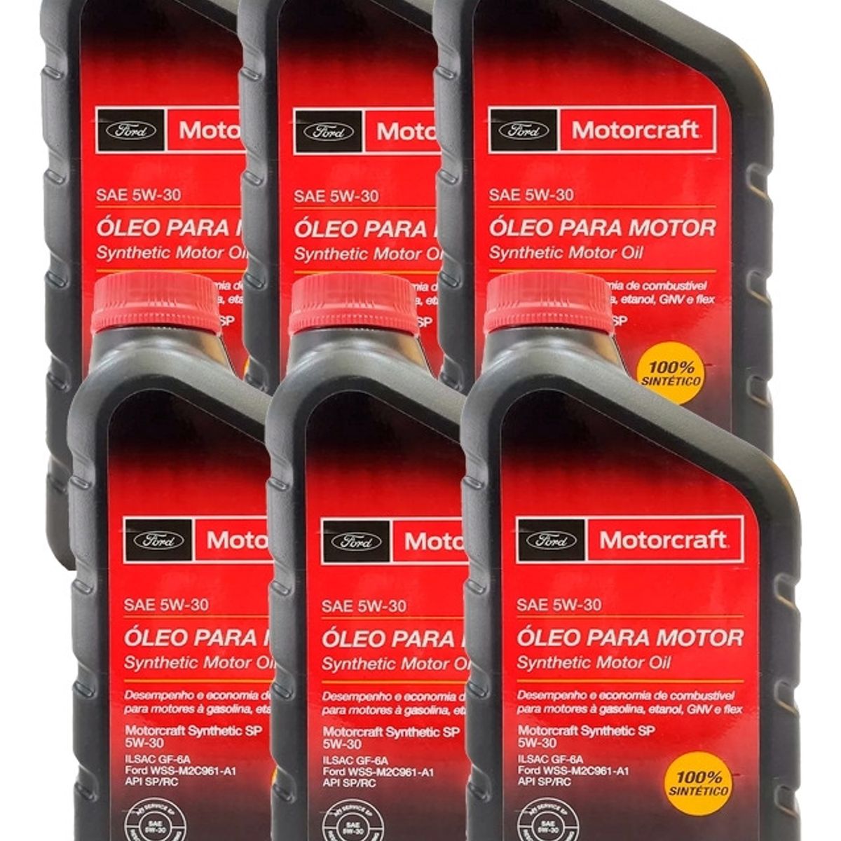 FORD - Aceite Ford Motorcraft 5w30 Full Sintetico (6 Unidades)