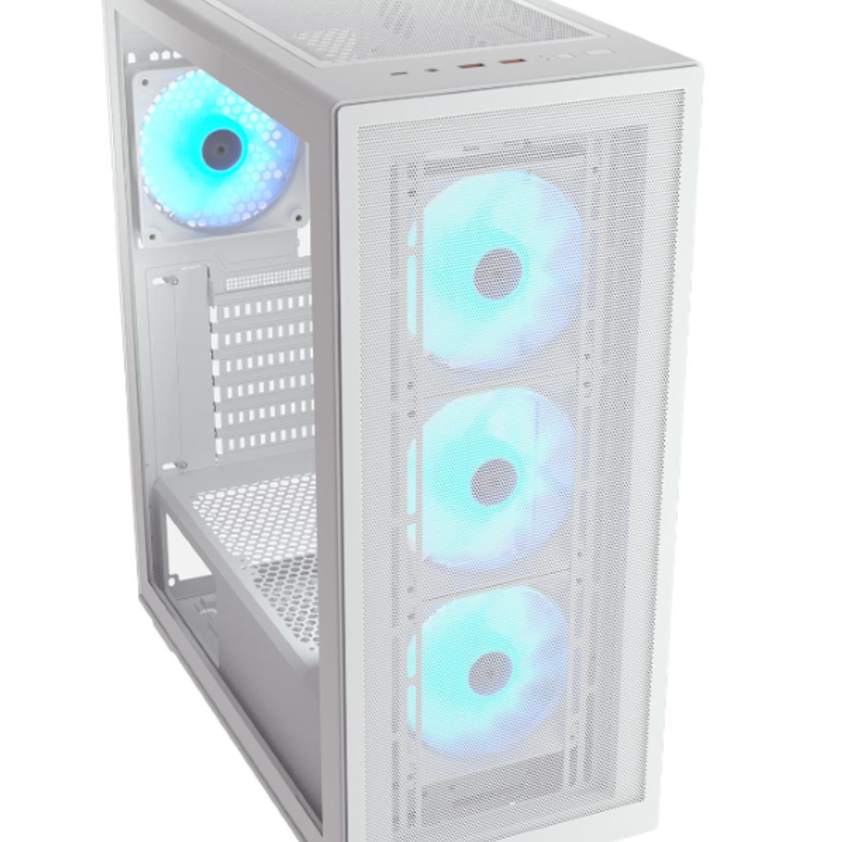 COUGAR - Gabinete - Cougar MX220 RGB - SFuente - ATX - Blanco