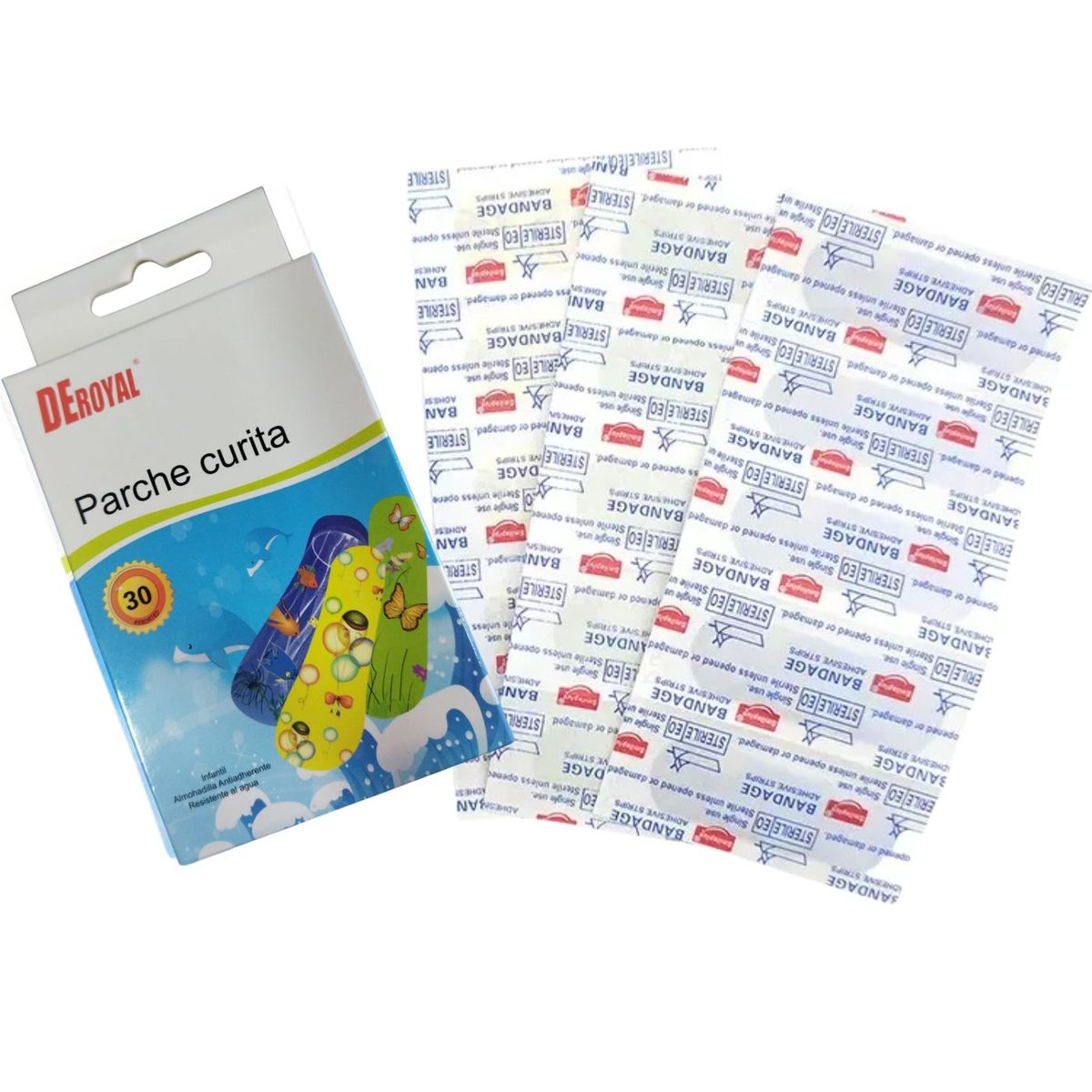 Pack 60 Parche Curitas Venditas Colores Adhesivas Niño 029, marca LIKE SHOP - Foto Principal