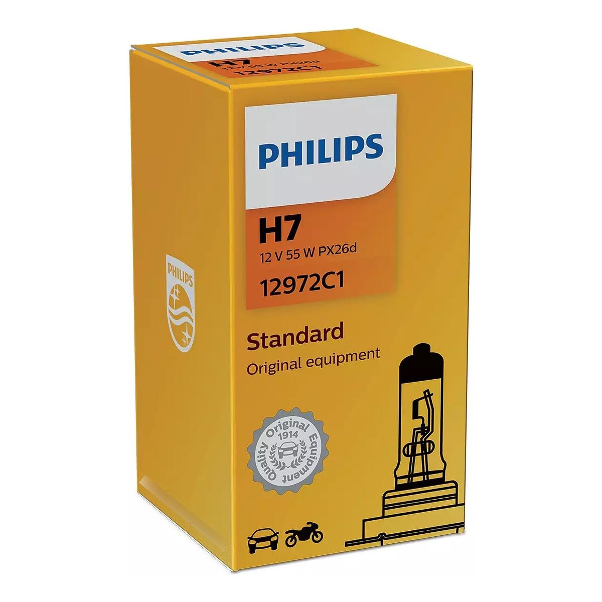 PHILIPS - Ampolleta (bombilla) Philips H7  12v-55w  Px26d