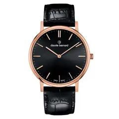 CLAUDE BERNARD - Reloj Slim Line 39mm Hombre Negro