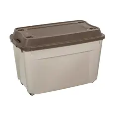 REYPLAST - Caja Móvil Con Ruedas Reforzada 210 Litros Beige