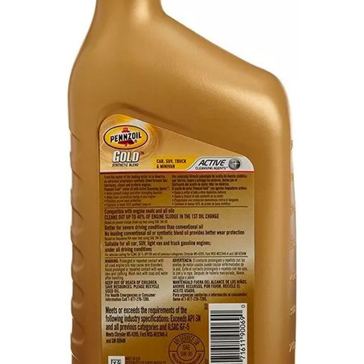 GENERICO - Aceite Motor Pennzoil Gold  5w20 Synthetic Blend