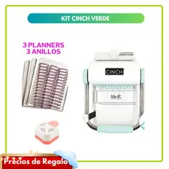 AMERICAN CRAFTS - Cinch Menta + 3 Planners + Perforadora de Esquina SK2