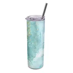 GENERICO - Vaso termico Tumbler TUMB36 Marmol Turquesa Azul 600 ml