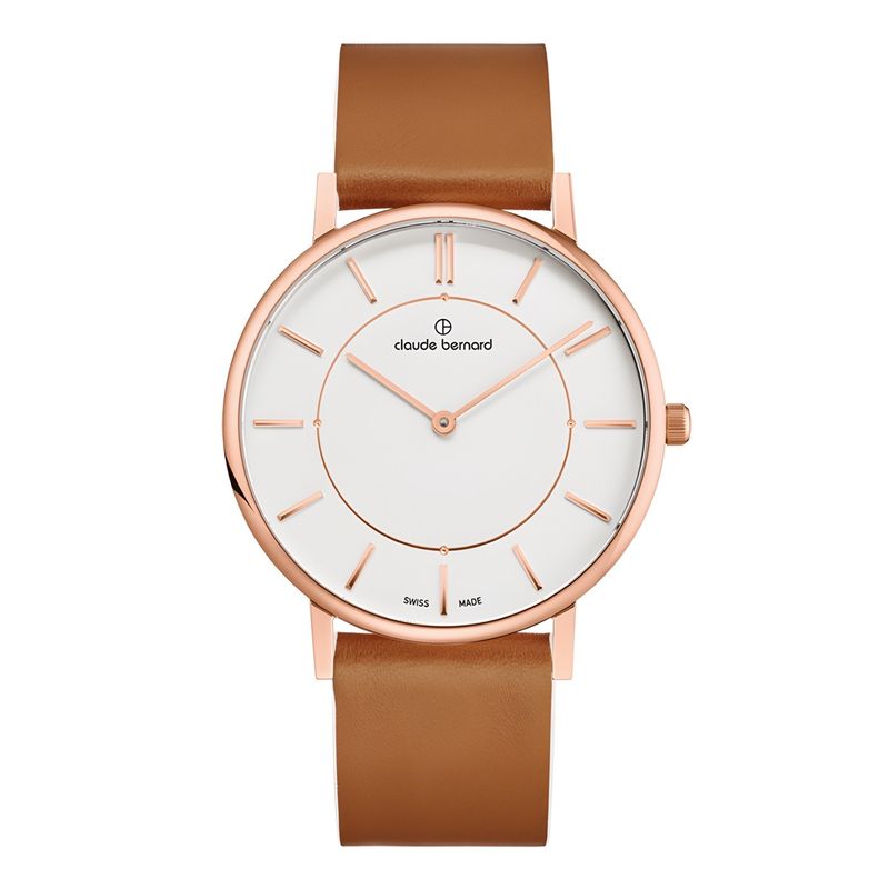 CLAUDE BERNARD - Reloj Claude Bernard Slim Line Camel 41mm Hombre