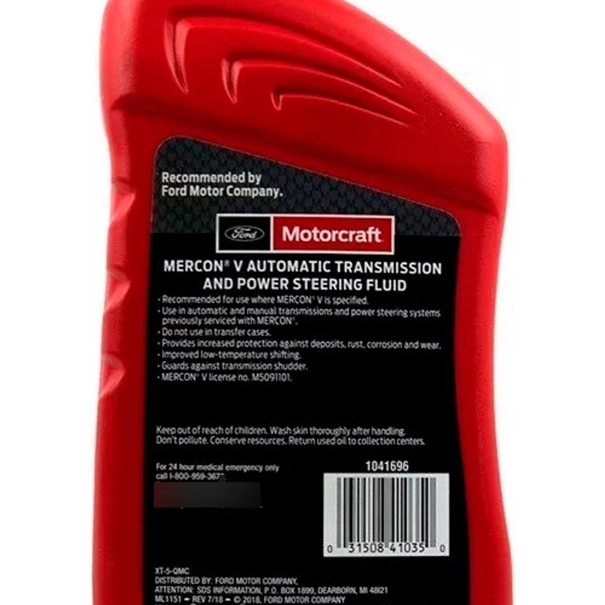 FORD - Aceite Caja Automática Atf Mercon V Ford Motorcraft 946 Ml