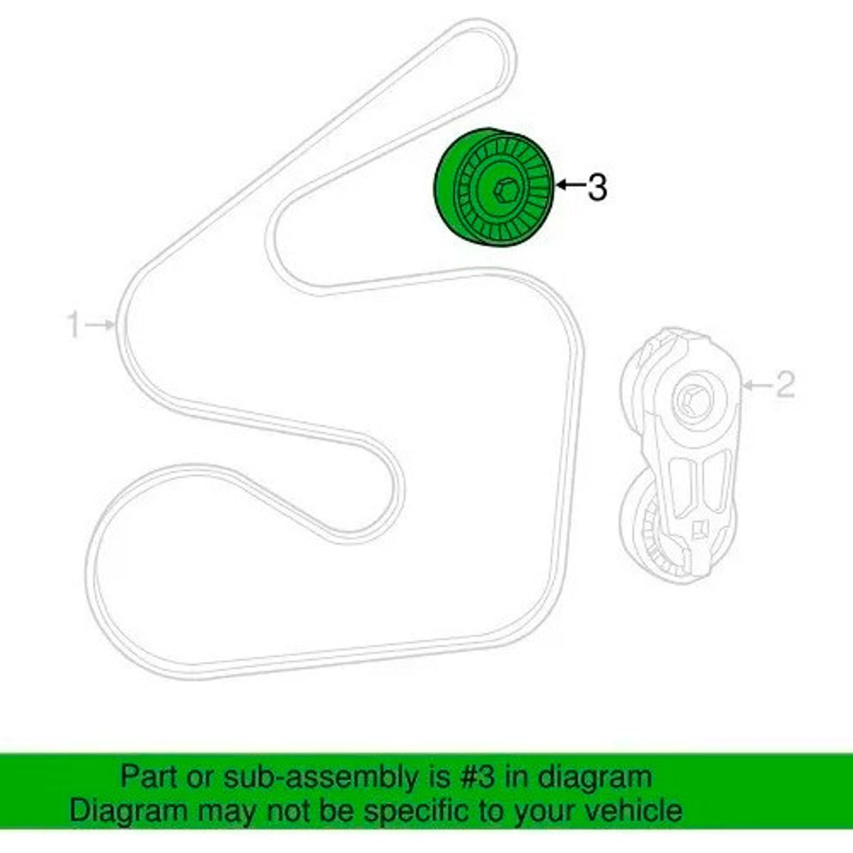 GENERICO - Polea Guia Correa Alternador Dodge/jeep/ram Motor 3.6l
