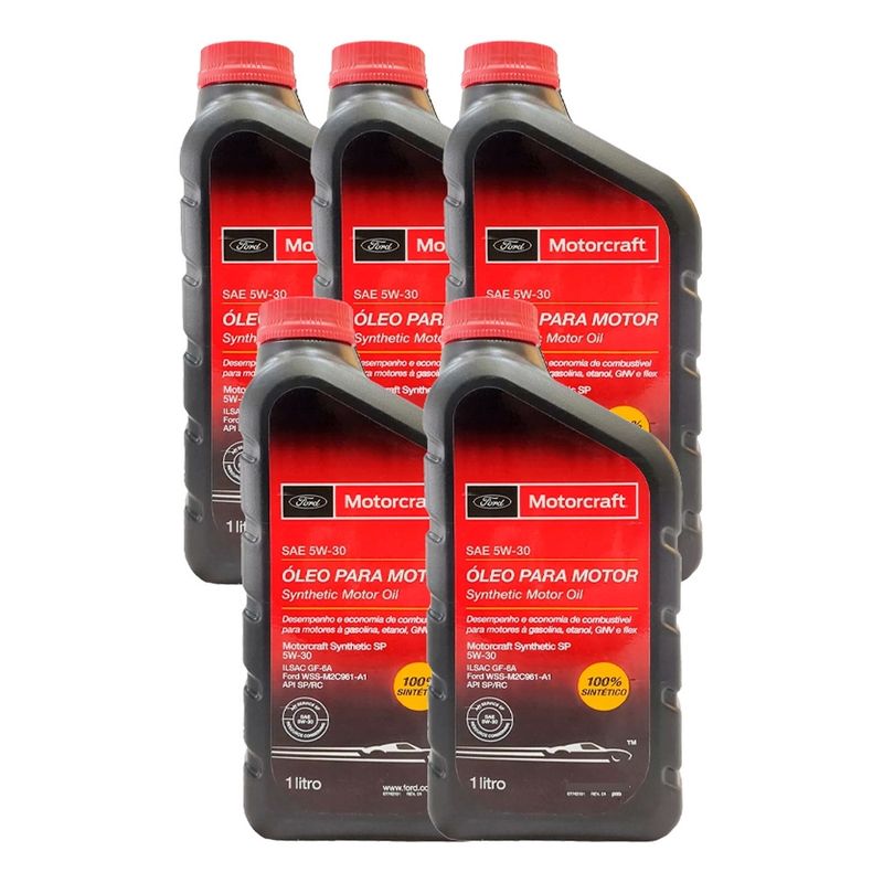 FORD - Aceite Ford Motorcraft 5w30 Full Sintetico (5 Unidades)