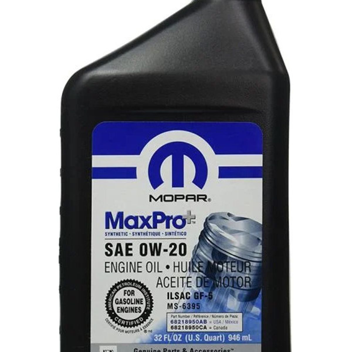 GENERICO - Aceite Motor 0w20 946 ML Mopar Dodge / Chrysler / Jeep