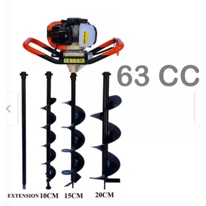 ALTERNATIVE - Barreno Ahoyador 63cc + 3 Brocas + Extesion - Marca  ERUX