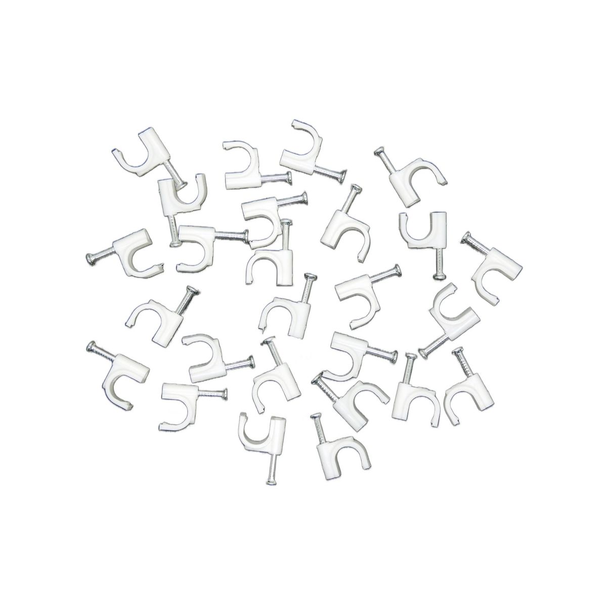 MACROTEL - Grampas Cable Coaxial Rg596 8mm Blanca Macrotel