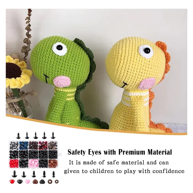 ATURE - Set 752 Pcs Ojo Nariz, Arandelas Plastico Amigurumi Peluches