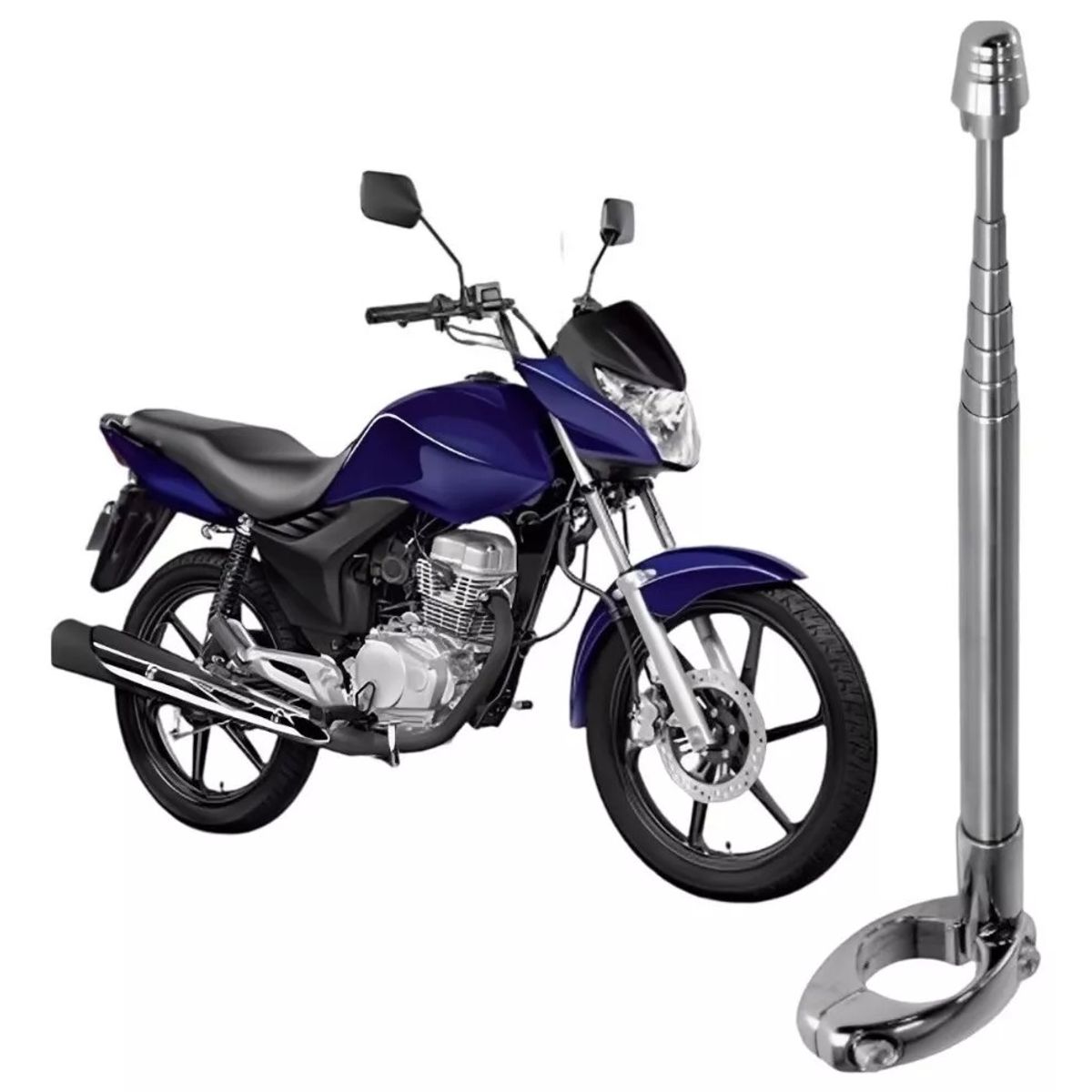 GENERICO - Antena Corta Hilo Curado Motociclistas Motoqueros